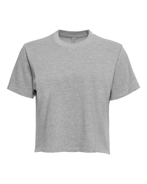 Next Level Women’s Heavyweight Boxy Tee — Heather Grey