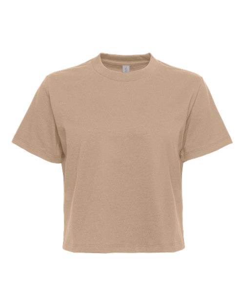 Next Level Women’s Heavyweight Boxy Tee — Tan