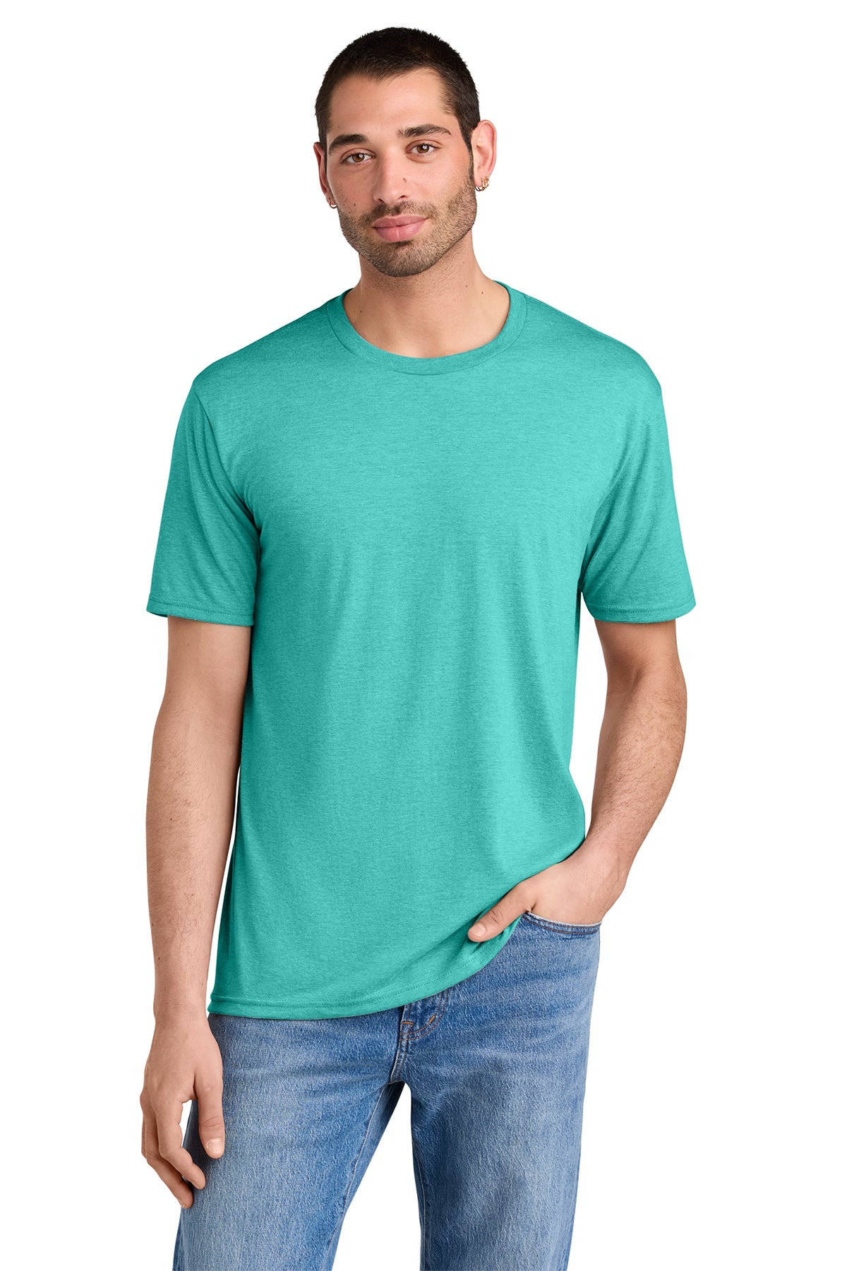 District Men’s Perfect Tee — Aqua Heather