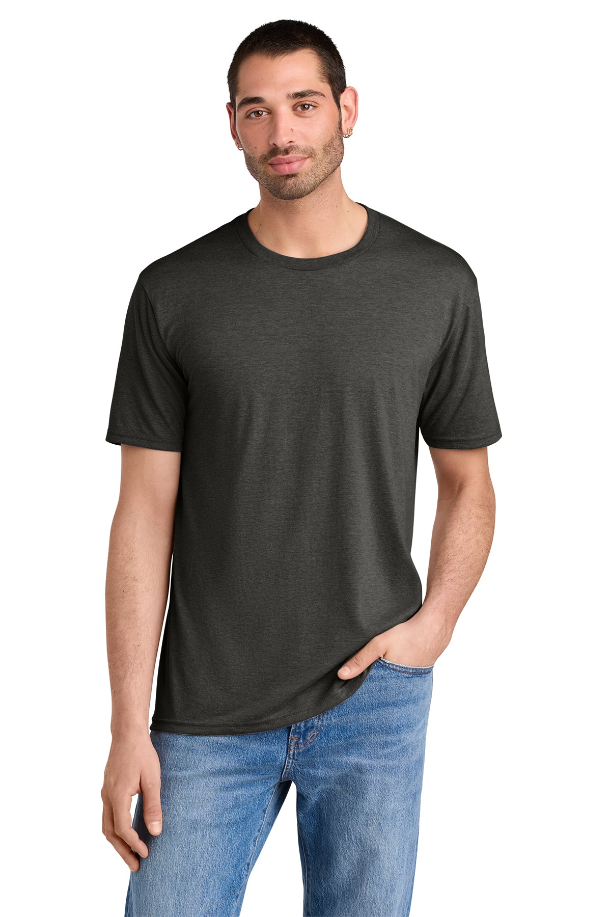 District Men’s Perfect Tee — Heathered Charcoal