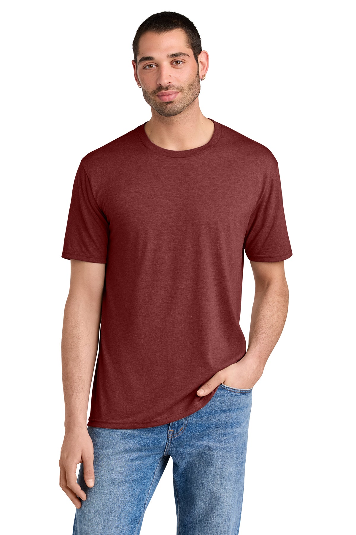 District Men’s Perfect Tee — Heathered Russet