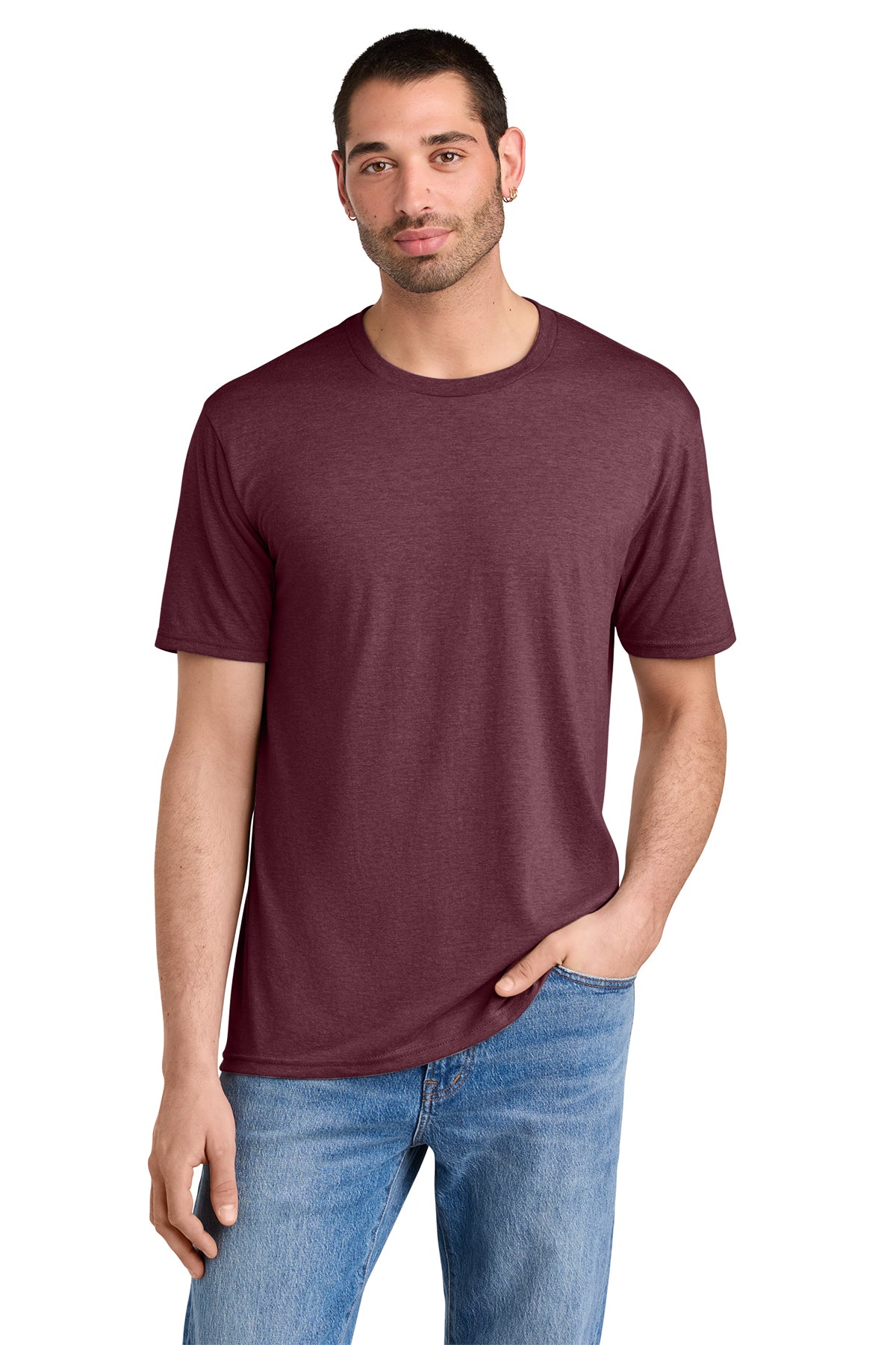 District Men’s Perfect Tee — Maroon Frost