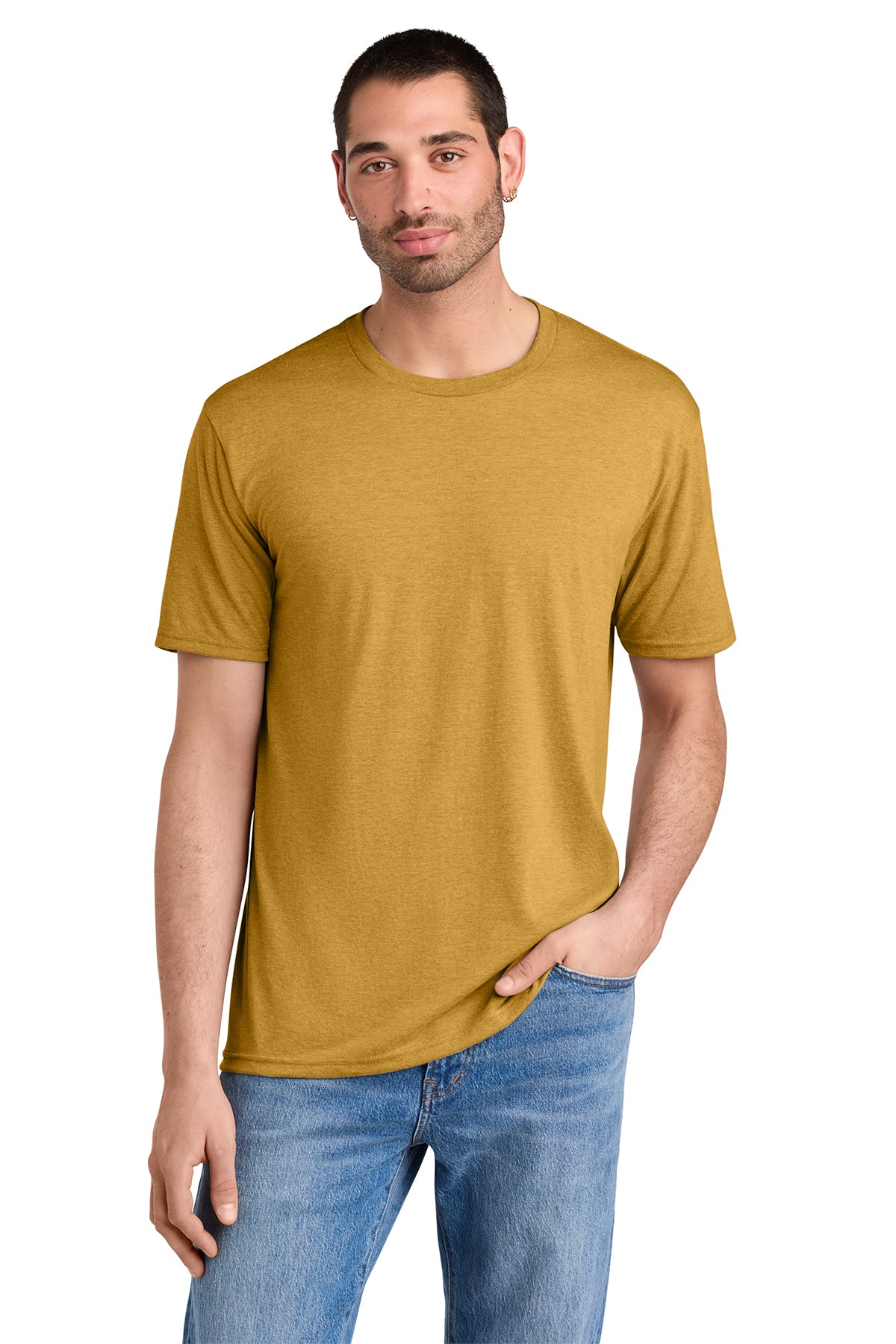 District Men’s Perfect Tee — Ochre Yellow Heather