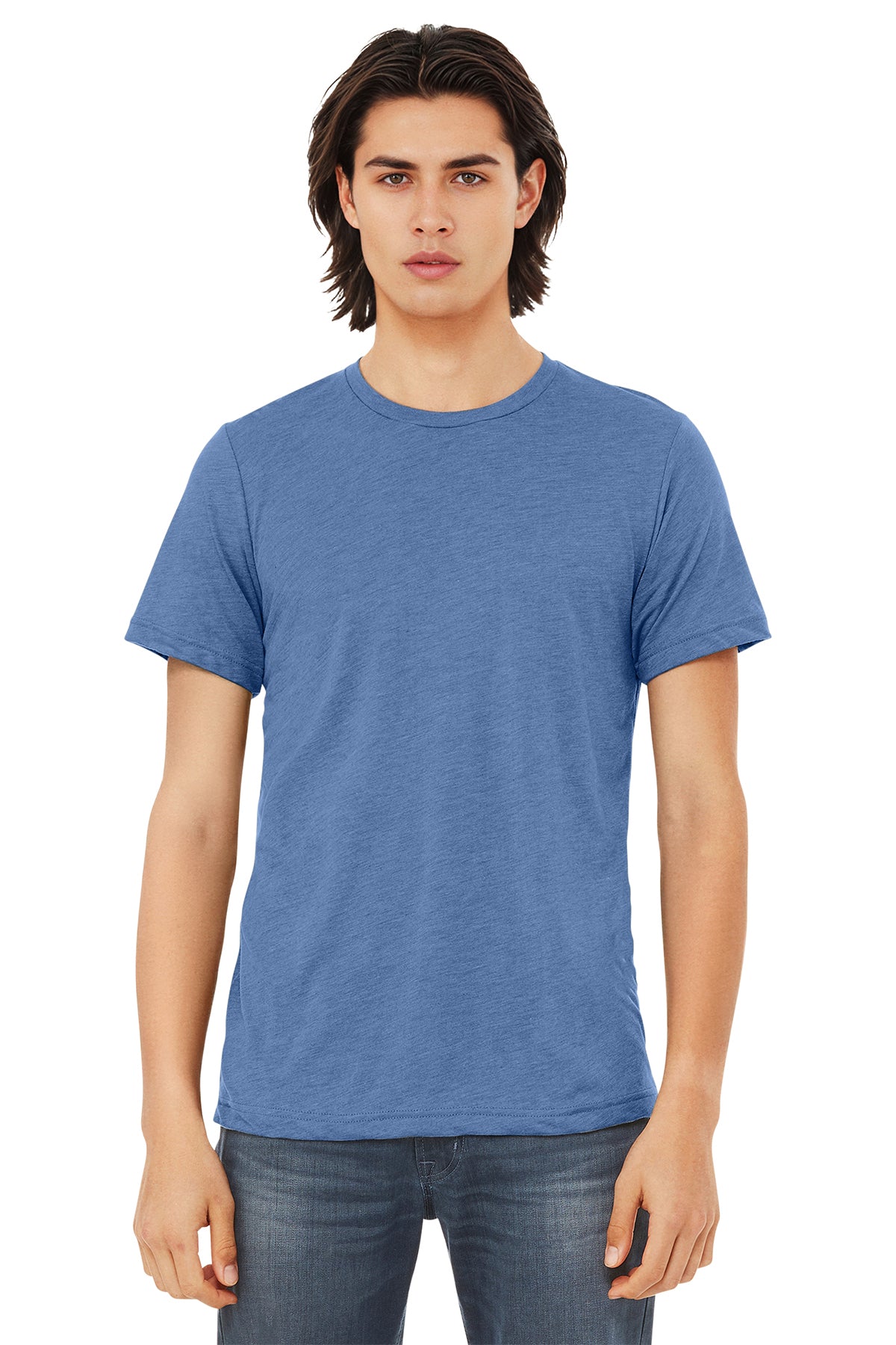 BELLA+CANVAS Unisex Triblend Short Sleeve Tee - Blue Triblend