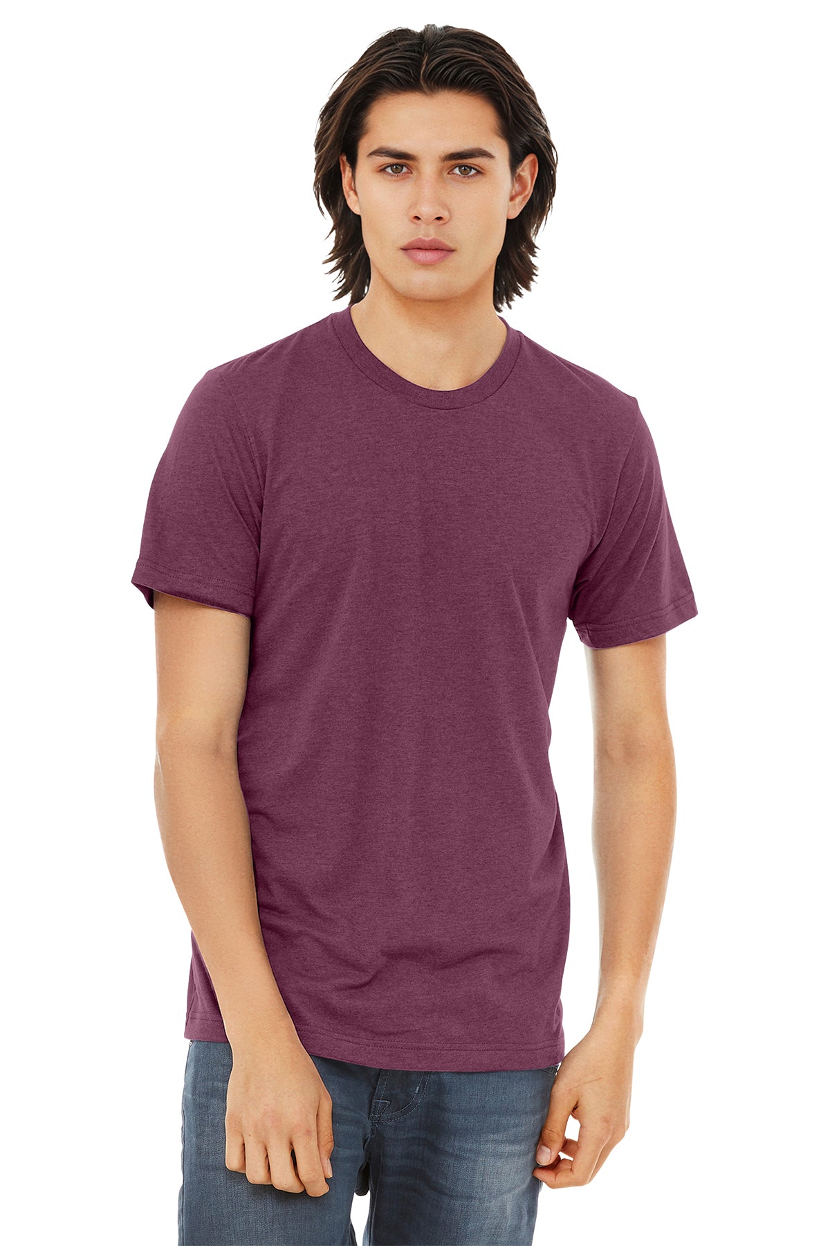 BELLA+CANVAS Unisex Triblend Short Sleeve Tee - Maroon Triblend