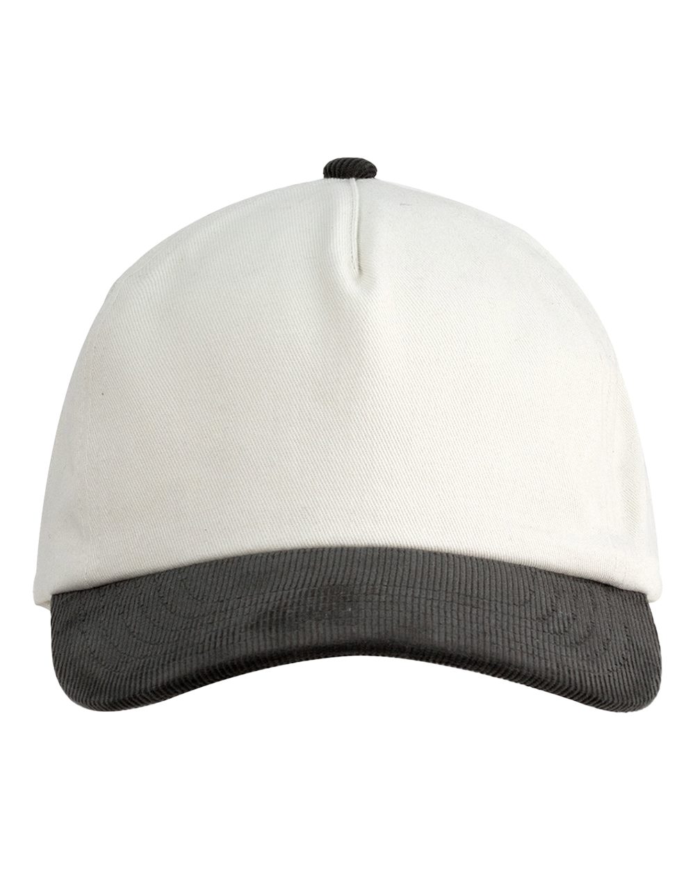 Two Tone Corduroy Cap - Cream/ Black