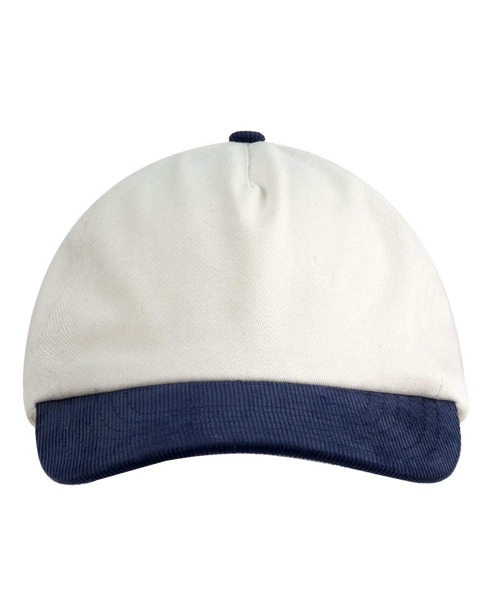 Two Tone Corduroy Cap - Cream/ Navy