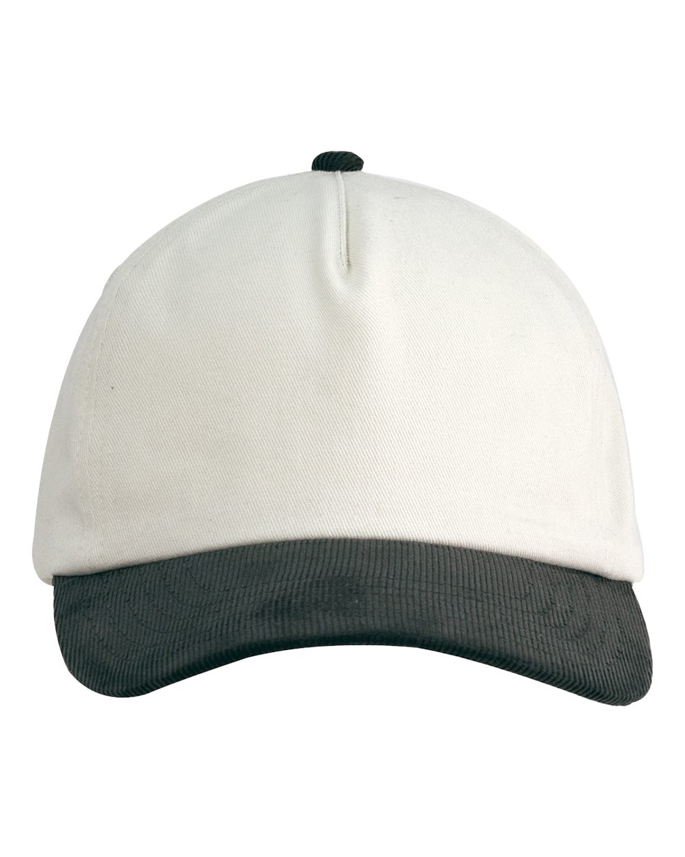 Two Tone Corduroy Cap - Cream/ Olive