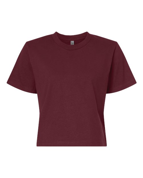 Next Level Women’s Heavyweight Boxy Tee — Maroon