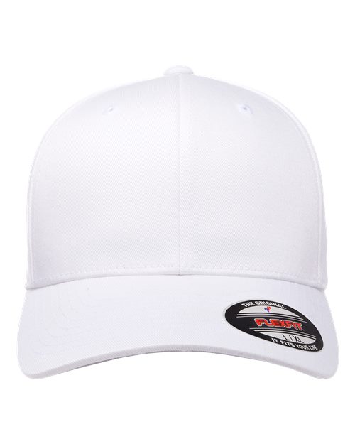 Cotton Blend Structured Cap White