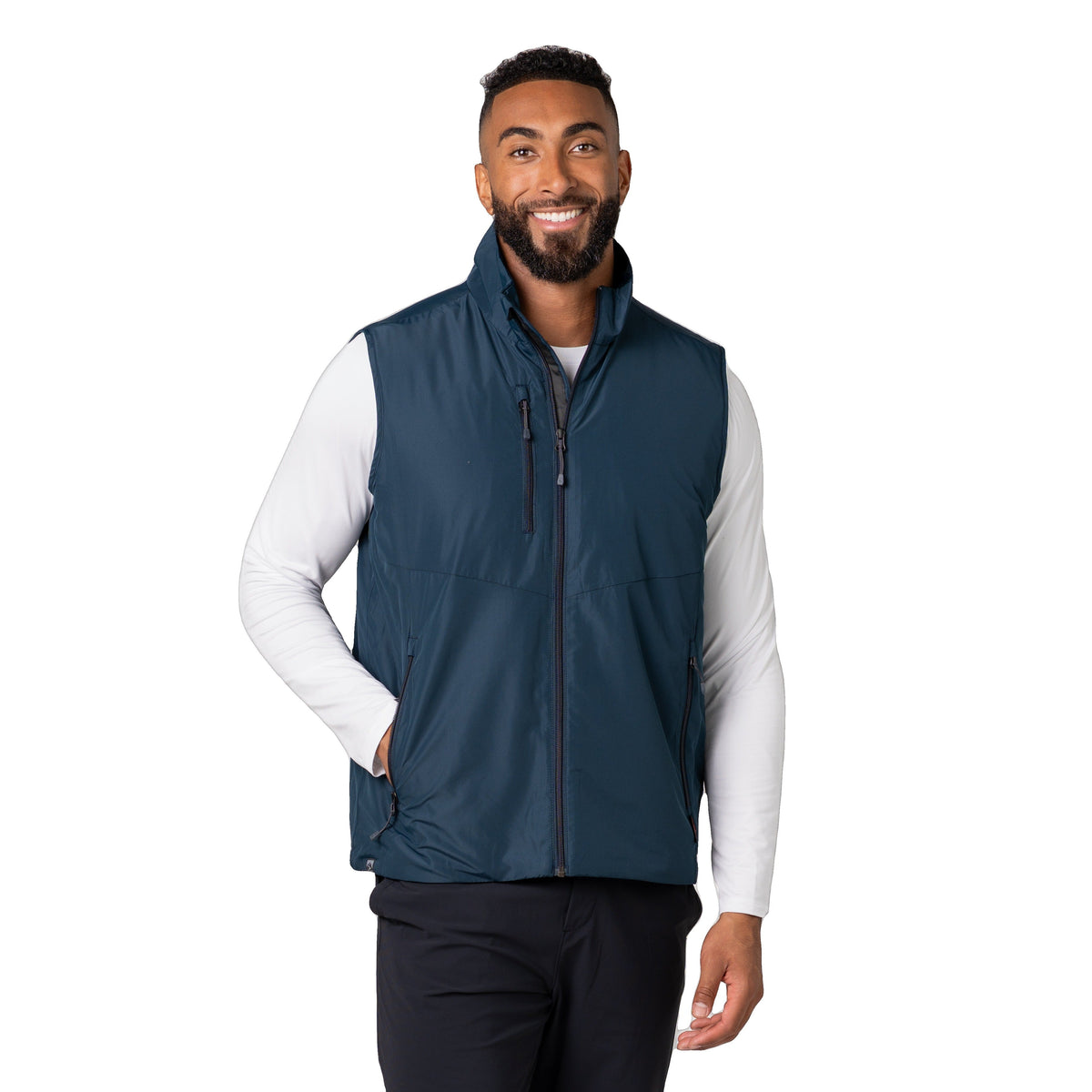 Men's Discoverer Insulted Smooth Face Vest - Navy Blue