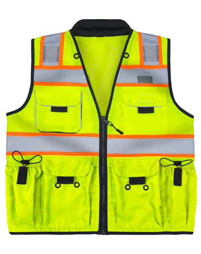 Class 2 Deluxe Safety Vest - Safety Green
