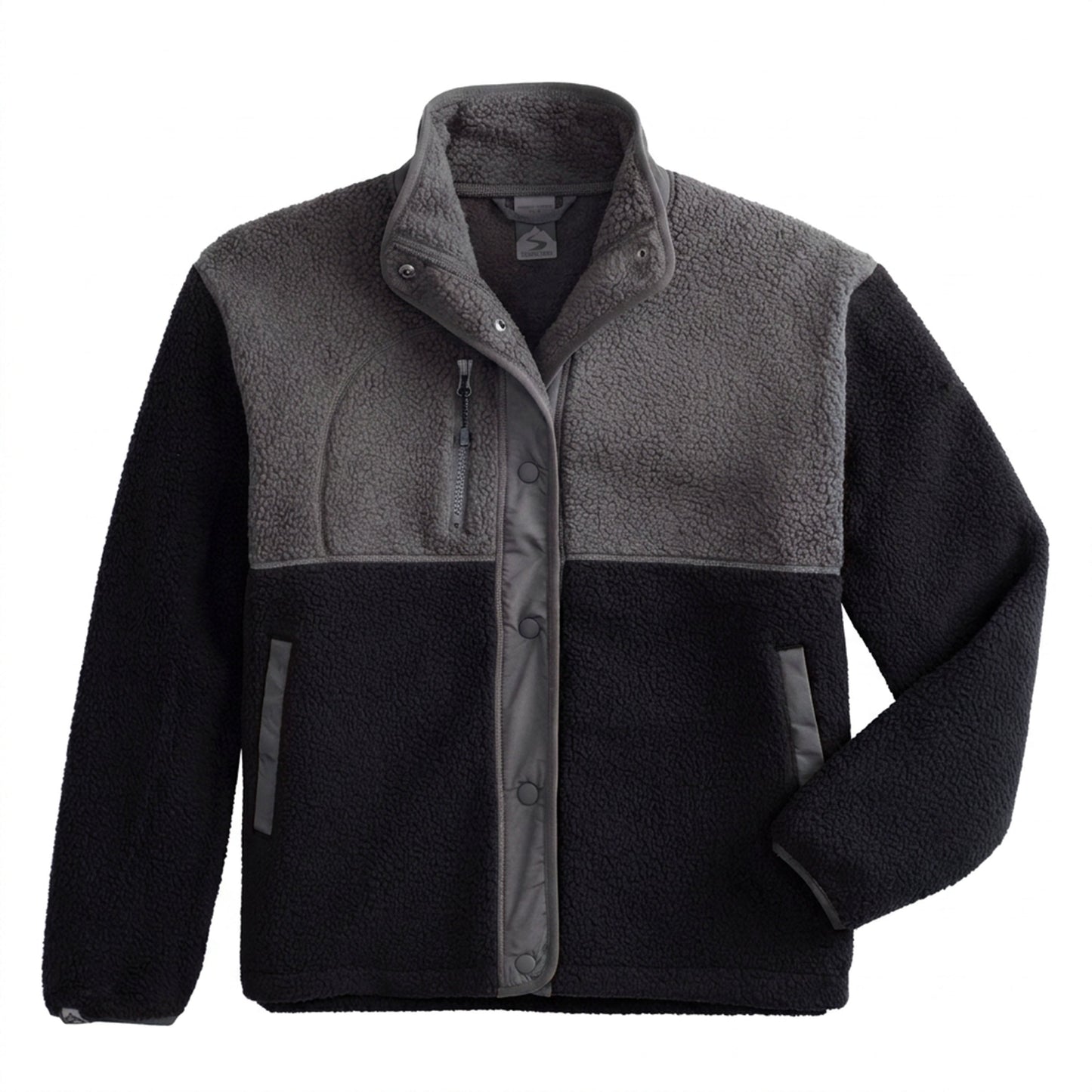 Storm Creek Women's Colorblock Sherpa Fleece Jacket - Black/Jet Gray
