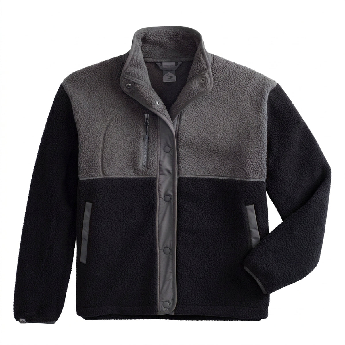 Storm Creek Women's Colorblock Sherpa Fleece Jacket - Black/Jet Gray