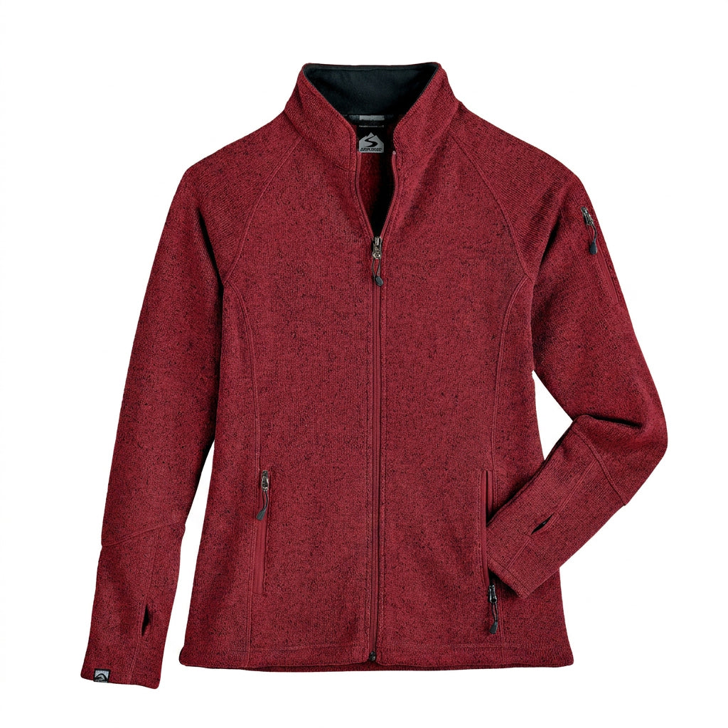 Storm Creek Women's Overachiever Sweater Fleece - Maroon Red