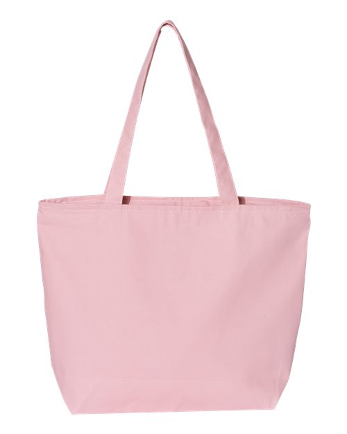 Light Pink Rae Zippered Tote
