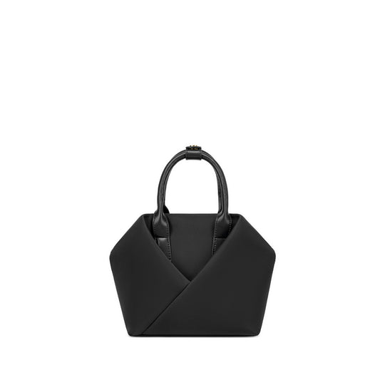Lux & Nyx Small Origami Crossbody - Black + Gold Hardware