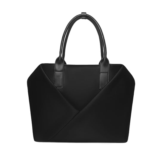 Lux & Nyx Large Origami Tote - Black + Gold Hardware