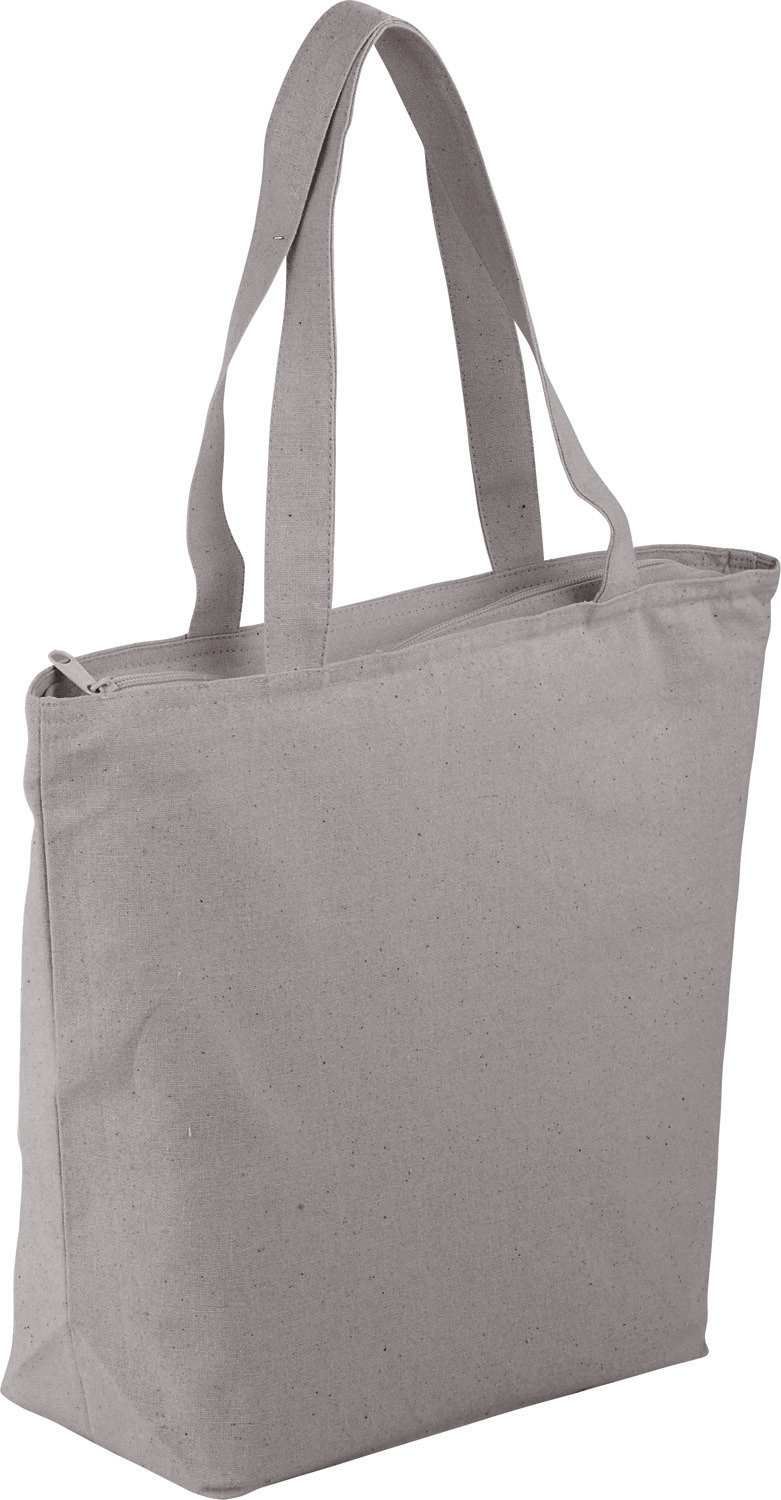 8 oz Cotton Zippered Tote - Natural