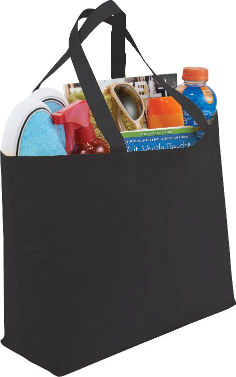 Large Non-Woven Shopper Tote - Black