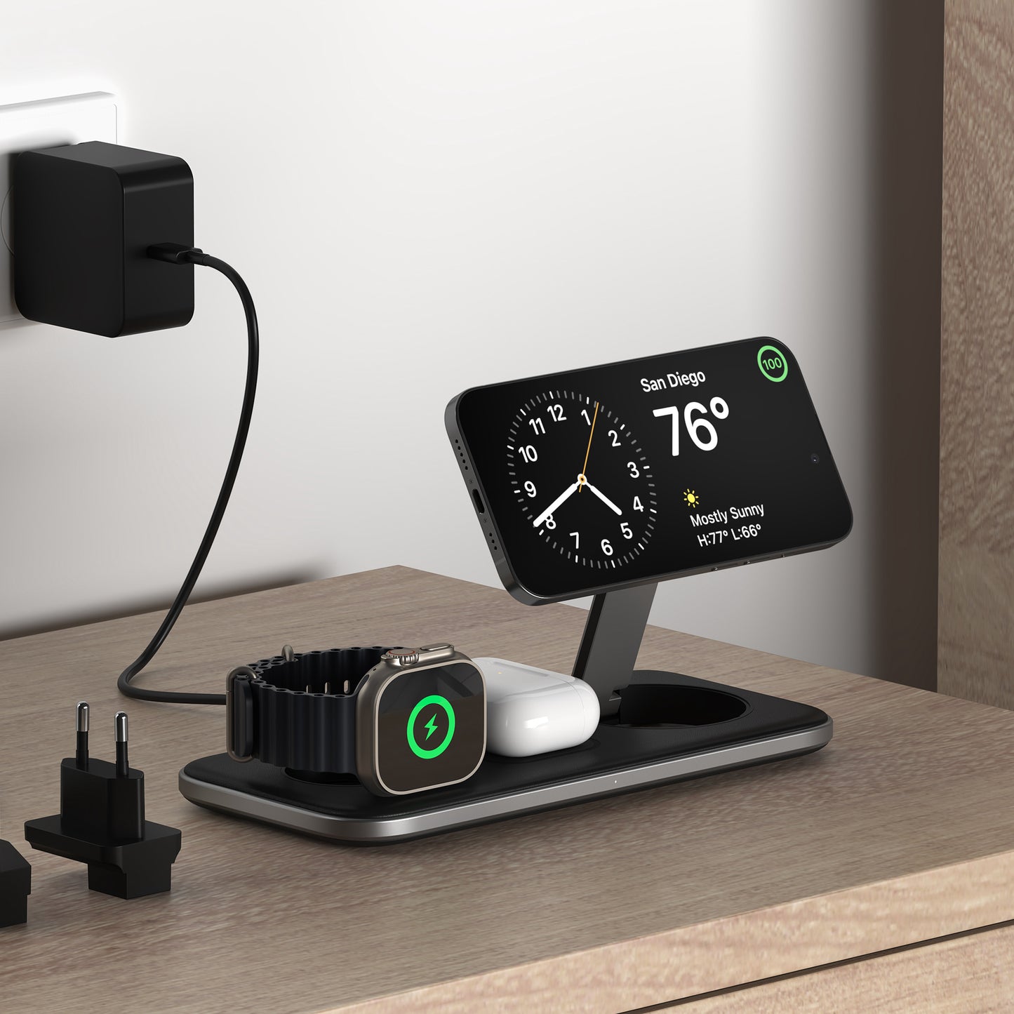 IA Satechi Qi2 Trio Wireless Charging Pad