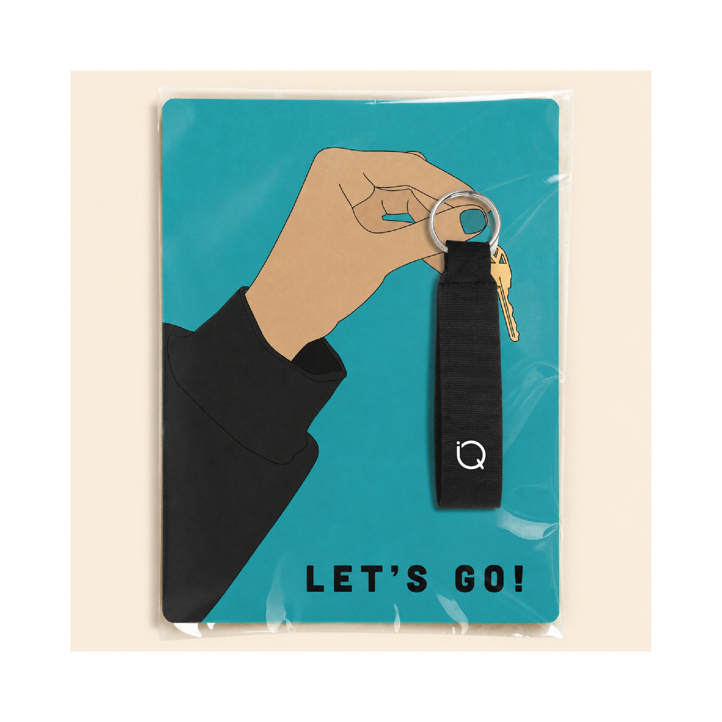 outboundIQ Neoprene Wrist Strap Key Ring